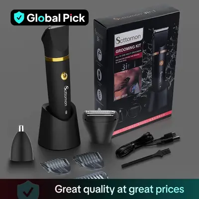 3 In 1 Electric Body Hair Trimmer, Cordless Groin Hair Trimmer For Men, Waterproof Electric Shaver, Men's Hair Removal Tool, ...