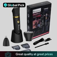 Father's Day Gifts, GLOBAL PICK Electric Body Hair Trimmer,  Cordless Groin Hair Trimmer, Waterproof Electric Shaver, Men'...