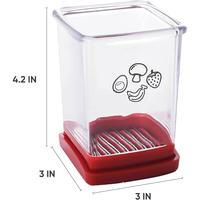 [2025 Good Kitchen Helper] Fruit Slicer, Stainless Steel Cup Slices,Vegetable Slicer for Strawberries Bananas Egg, Portable K...