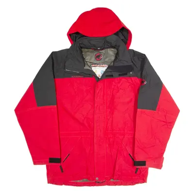 MAMMUT Mens Rain Jacket Red Hooded M