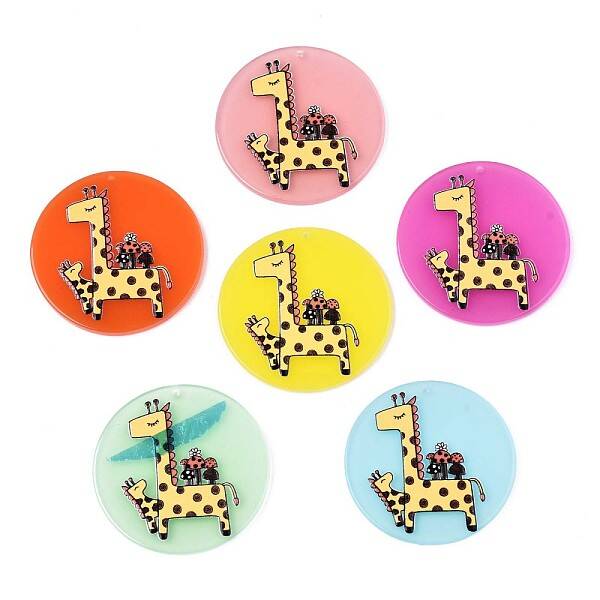 Translucent Cellulose Acetate(Resin) Pendants
