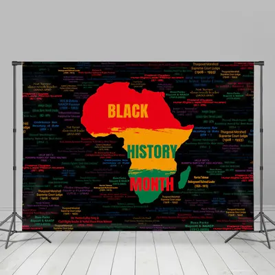 Colored Letters African Black History Month Backdrop - Aperturee
