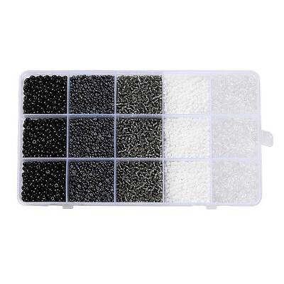DIY 15 Grids ABS Plastic & Glass Seed Beads Jewelry Making Finding Beads Kits