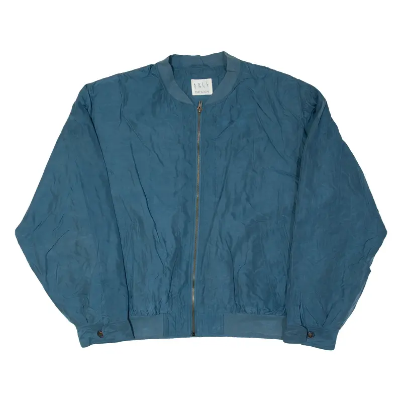 PACE DESIGN Bomber Jacket Blue 90s Mens L