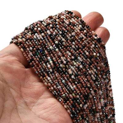 Natural & Synthetic Mixed Gemstone Beads Strands