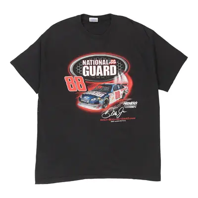 Dale Jr. Hanes Nascar T-Shirt - XL Black Cotton