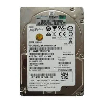 EG000300JWEBF HP 300GB 12Gb/s SAS 10000 2.5-inch Hard Drive