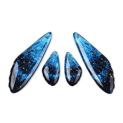 Transparent Resin Wing Earrings Pendants