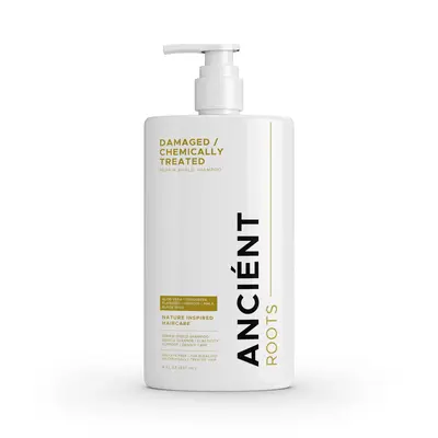 Ancient Roots Repair Shield Shampoo for Damaged Chemically Treated Hair With Aloe Vera Fenugreek Flaxseed Hibiscus Amla Black...