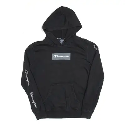 CHAMPION Black Pullover Hoodie Mens S