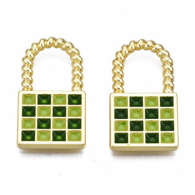 Rack Plating Alloy Checkerboard Pendants