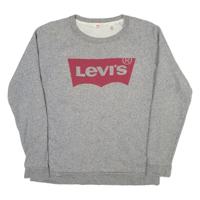 LEVI'S Mens Sweatshirt Grey Crew Neck S