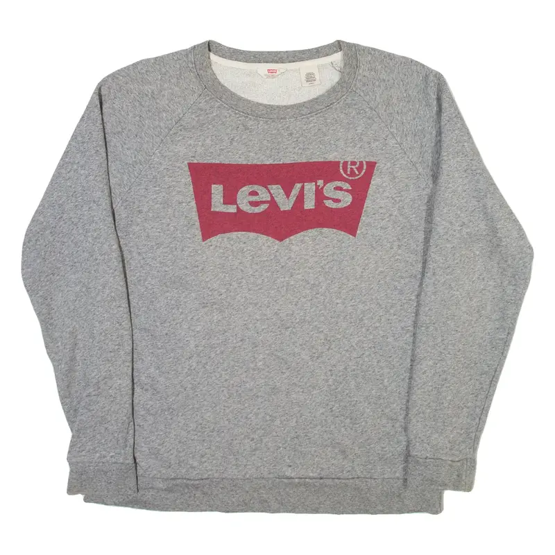 LEVI'S Mens Sweatshirt Grey Crew Neck S