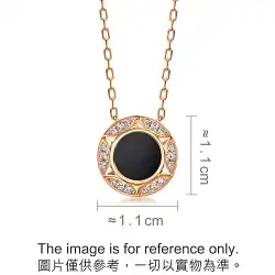 'Timeless' 18K Rose Gold Onyx (Black Chalcedony) Necklace