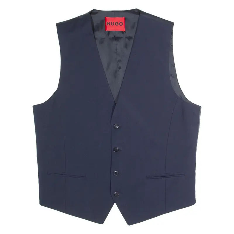 HUGO BOSS Mens Blazer Waistcoat Blue 90s M