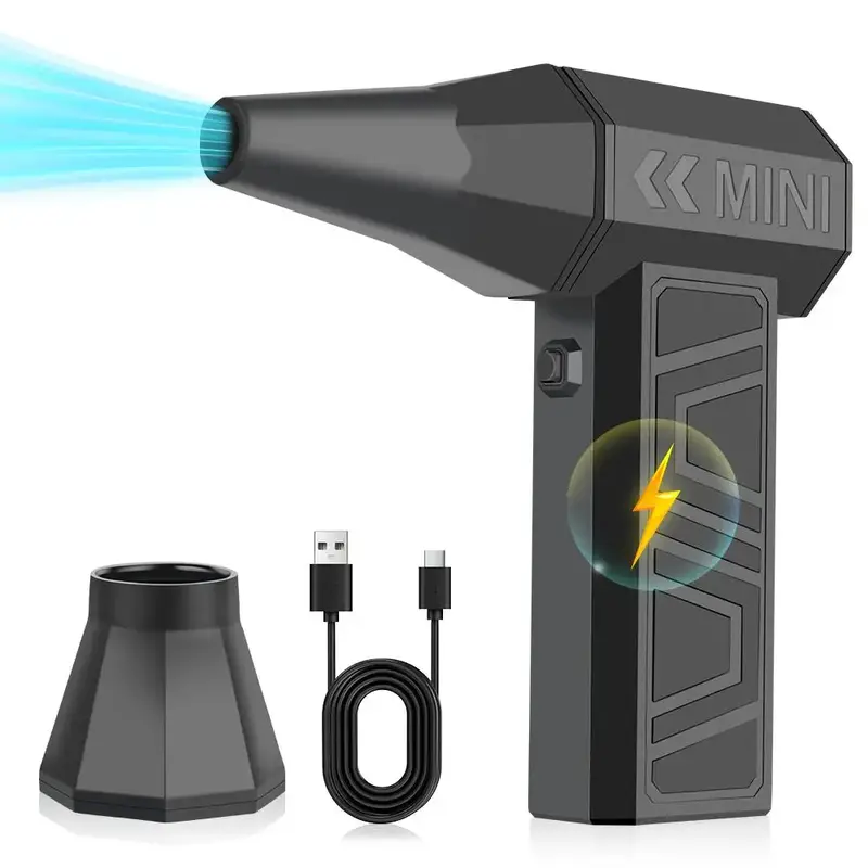 130000RPM Strong Turbo Jet Fan Household Cleaning Electric Brush Air Duster Blower Car Snow Blowing Cordless Air Pump Inflato...