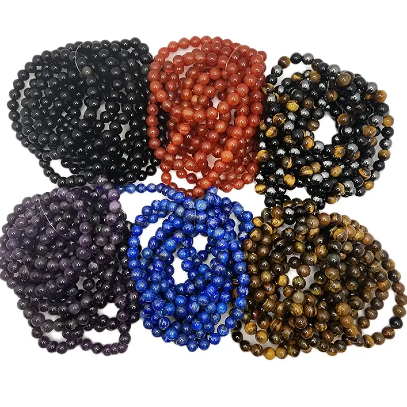 Large Wrist Gemstone Bracelet 1pc - 8.5inch Wrist size natural crystal