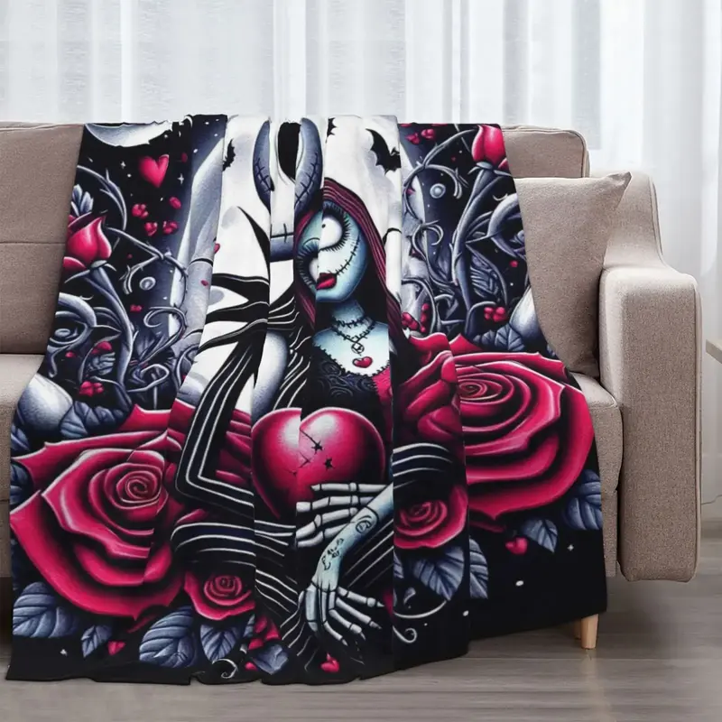 FJTP Horror Movie Blanket Halloween Cozy Fuzzy Plush Throw Blanket for Bed Chair Couch Sofa Gift for Young Adults Men Women B...