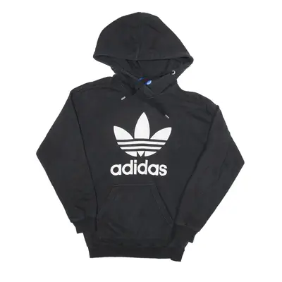 ADIDAS Hoodie Black Pullover Womens UK 6