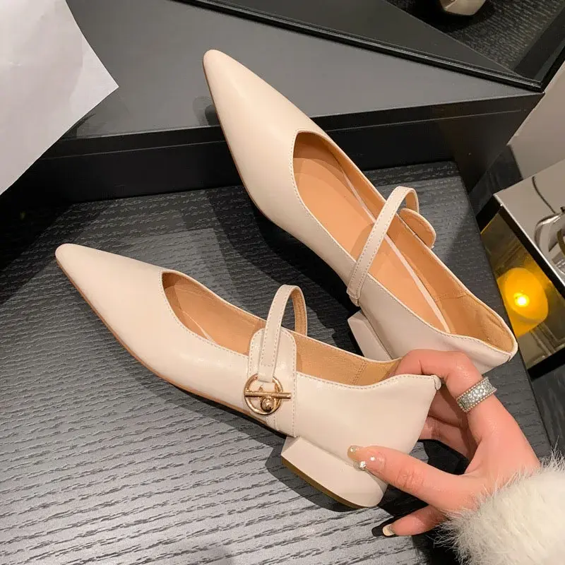 CHIKO Jayanna Pointy Toe Block Heels Mary Jane Shoes