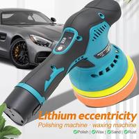 Cordless Car Buffer Polisher, 6 In Mini Buffer Polisher Kit with 2 Pack 12V Rechargeable Batteries,8 Variable Speed 5500RPM O...