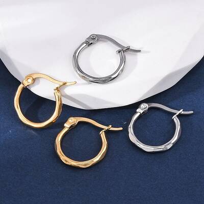 304 Stainless Steel Hoop Earrings