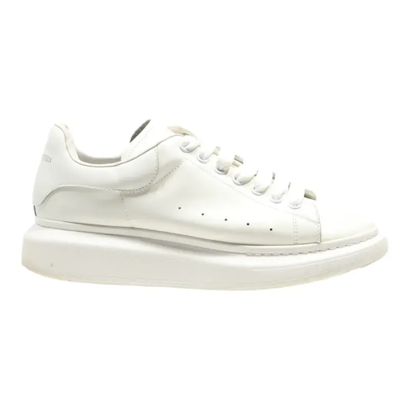 ALEXANDER MCQUEEN Platform Trainers White Leather Mens UK 9.5