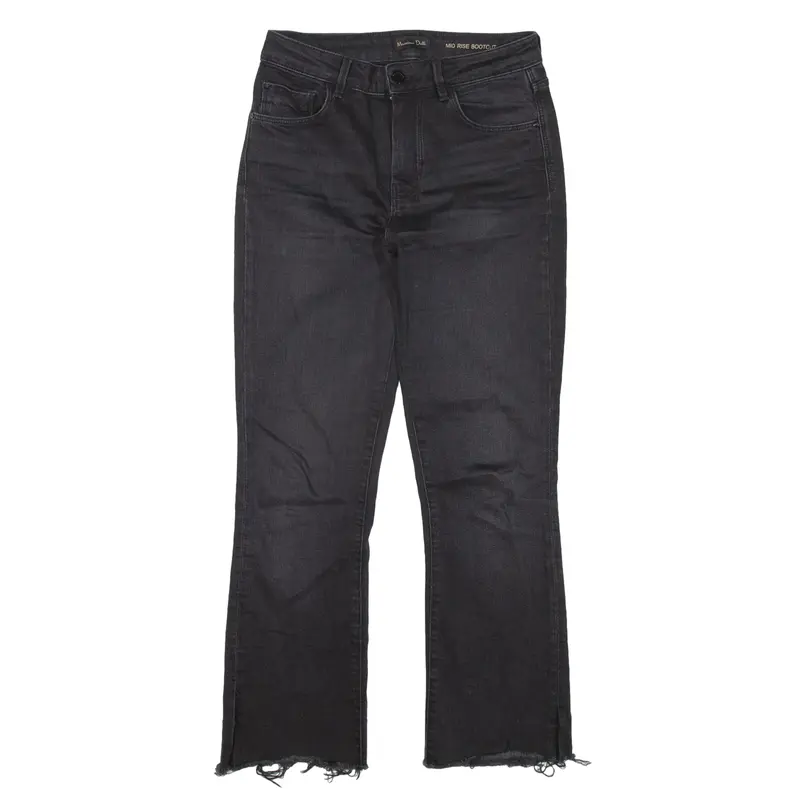MASSIMO DUTTI Mid Rise Jeans Black Denim Regular Bootcut Womens W28 L26