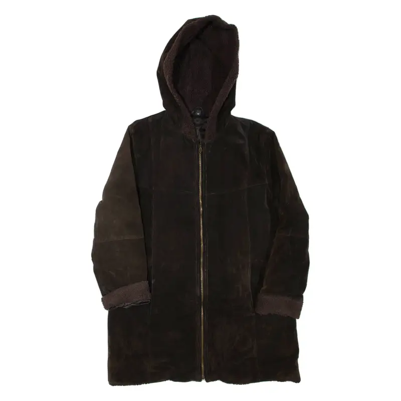 Mens Jacket Brown Hooded M