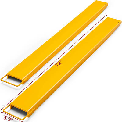 YITAMOTOR® Forklift Extensions 72 Inch Length & 4.5 Inch Width, Heavy Duty Steel Pallet Fork Extension for Forklift Truck, Y...