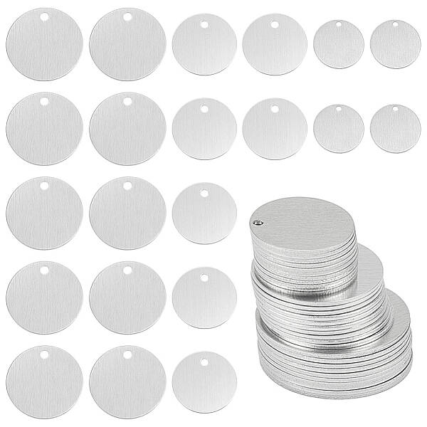 30Pcs 3 Styles Aluminum Pendants