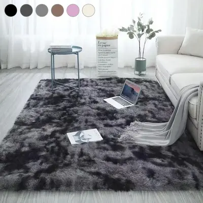 Fluffy Rug, 1 Count Non-slip Soft Floor Mat, Durable Decorative Mat for Home Living Room Bedroom Study Room, Room Decor, Home...