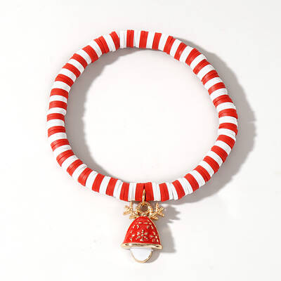 Elegant Christmas Handmade Polymer Clay Heishi Beaded Stretch Bracelets