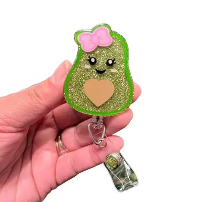 Avocado|Cow|Elephant|Panda|Hippo Badge Reel - Cute, Stylish Badge Reel
