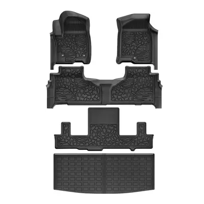 Custom Fit All-Weather Floor Mats & Cargo Liner for 2021-2024 Chevrolet Tahoe/GMC Yukon/Cadillac Escalade (Yukon Denali) with...