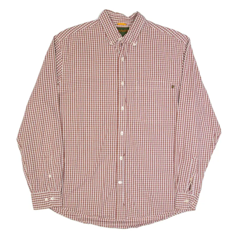 TIMBERLAND Mens Shirt Red Check Long Sleeve L