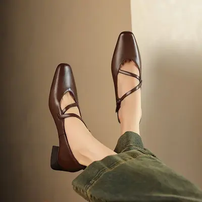 CHIKO Khrissa Square Toe Block Heels Mary Jane Shoes