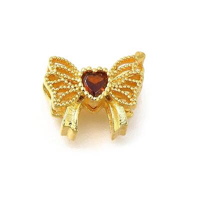 Rack Plating Brass Micro Pave Cubic Zirconia Beads