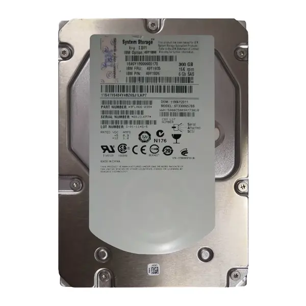 49Y1899 IBM 300GB 6Gb/s SAS 15000 3.5-Inch Hard Drive