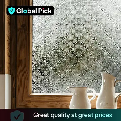 Malus Spectabilis Pattern Privacy Sticker, 1 Roll Static Cling Privacy Window Film, Home Decor Sticker for Living Room Bedroo...