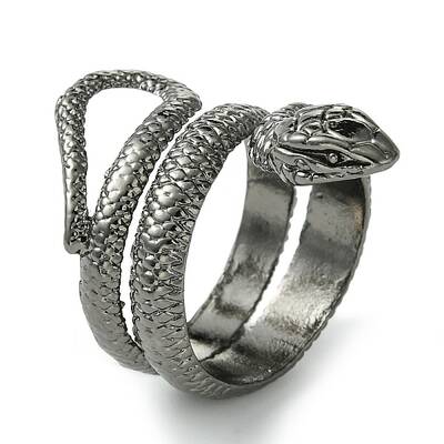 Snake Alloy Wrap Open Cuff Rings