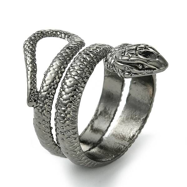 Snake Alloy Wrap Open Cuff Rings