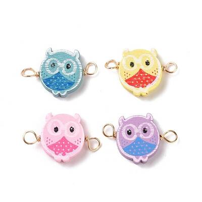Spray Painted Wood Connector Charms