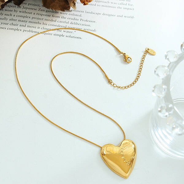 Stainless Steel Heart Pendant Necklaces