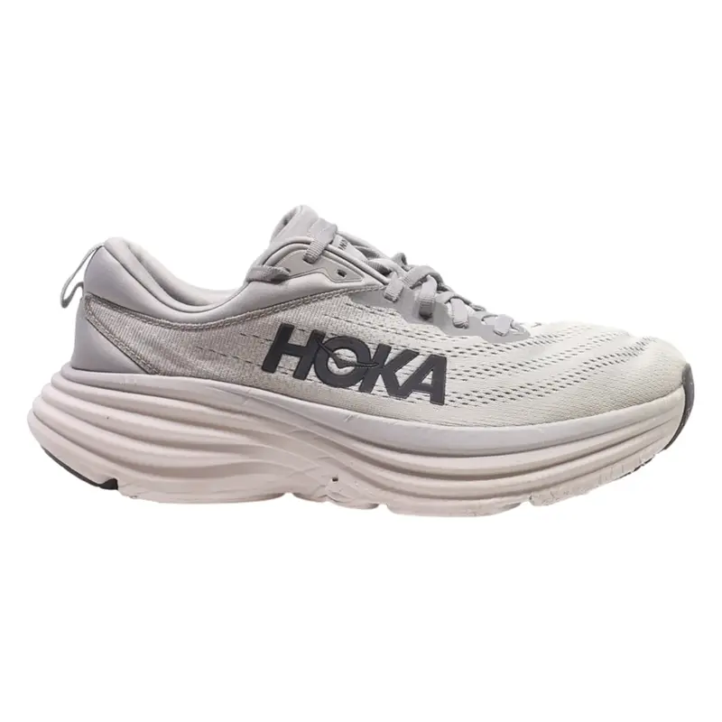 HOKA ONE ONE Sneaker Trainers Grey Synthetic Mens UK 9.5