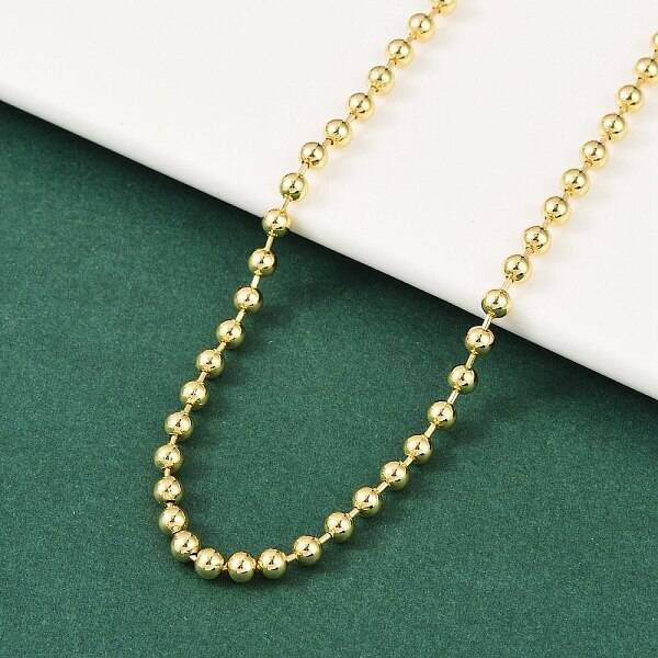 Rack Plating Brass Ball Chain Necklaces for Women