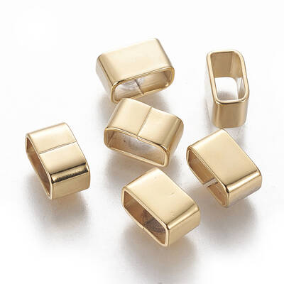 201 Stainless Steel Slide Charms/Slider Beads