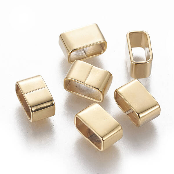 201 Stainless Steel Slide Charms/Slider Beads