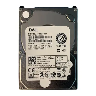 0WRRF Dell 1.8TB 12Gb/s SAS 10000 2.5-inch 128MB Hard Drive