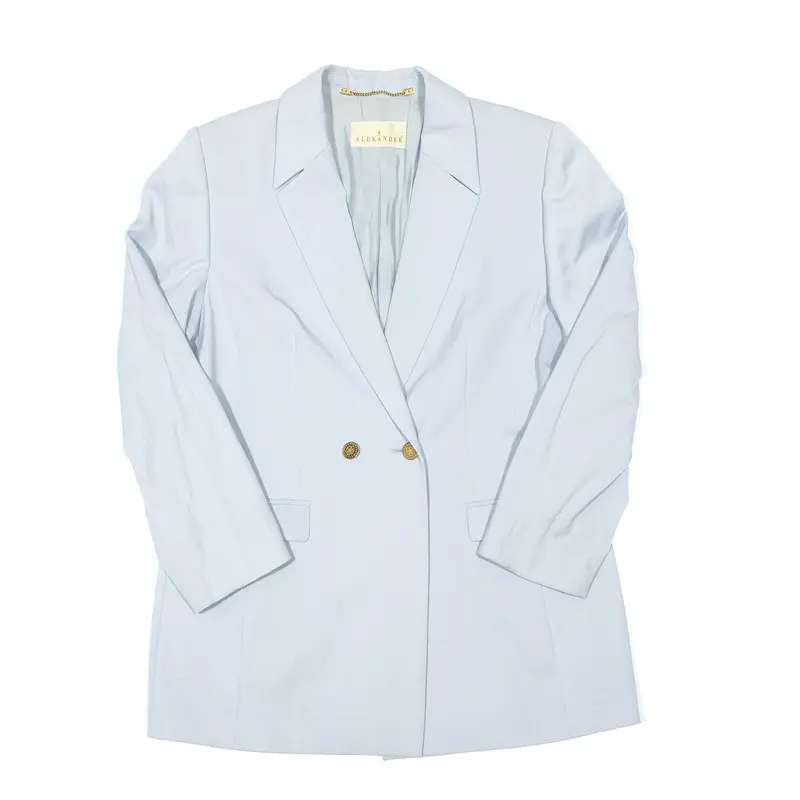 ALEXANDER Blazer Crepe Jacket Blue Womens S